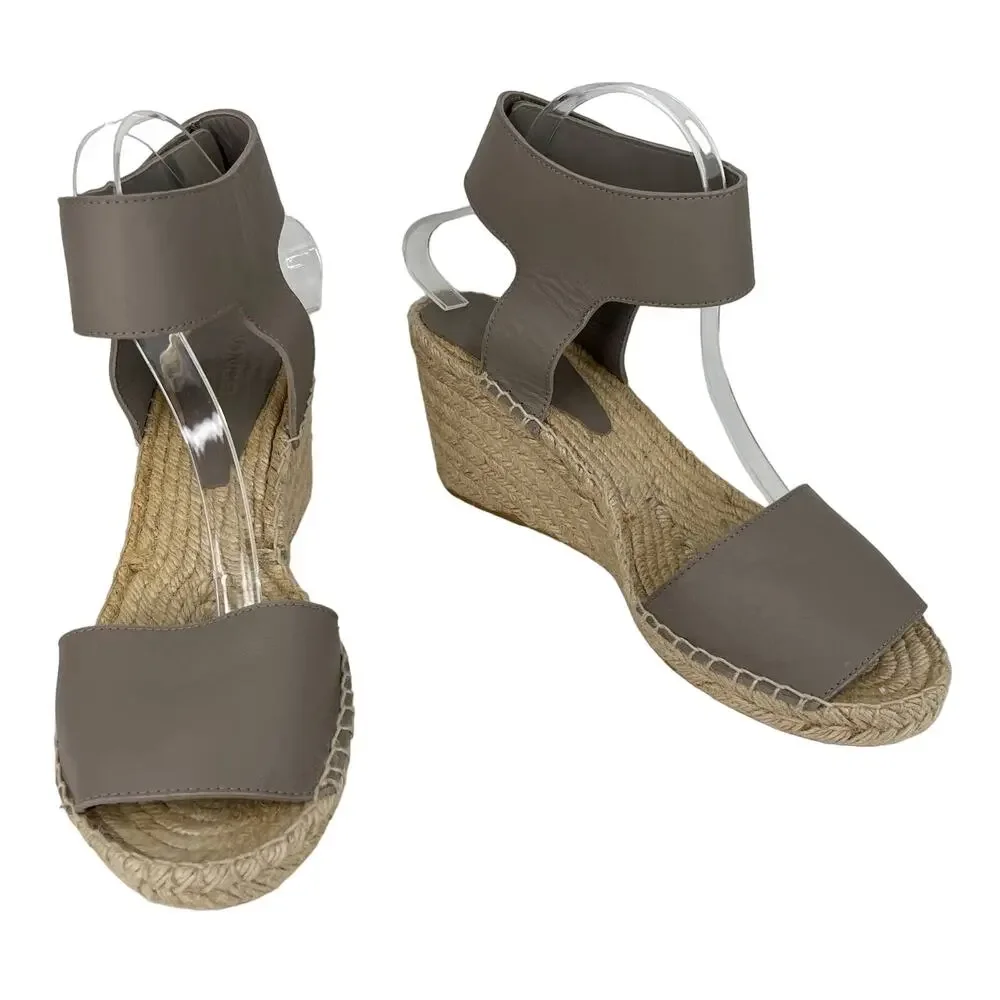 Vince Sophie Espadrille Sandals 10 Taupe 3.5
